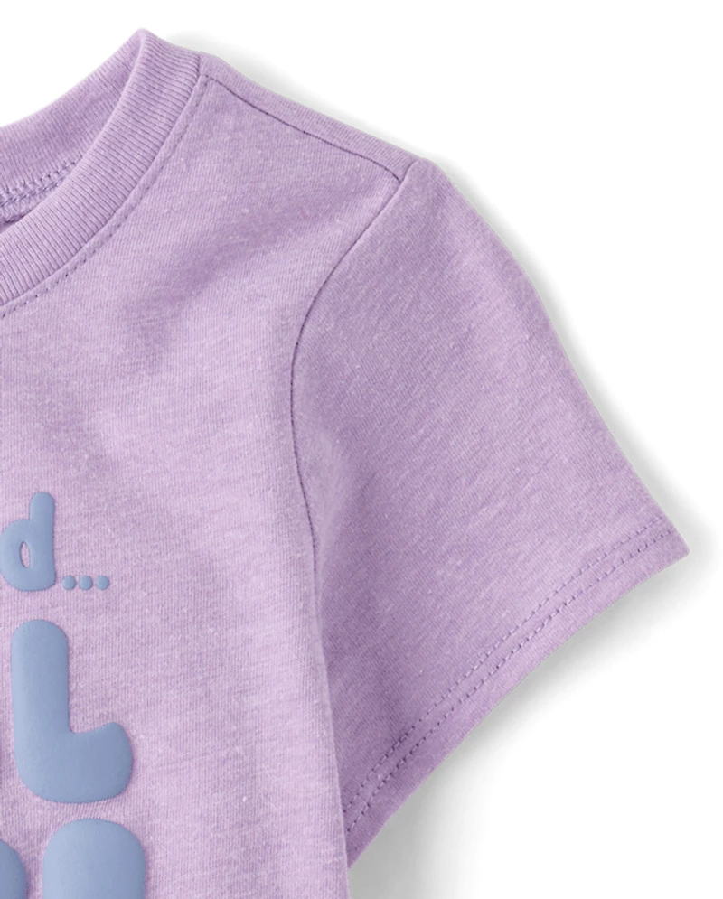 T-shirt graphique « Gâtez-moi » pour bébés et petites filles