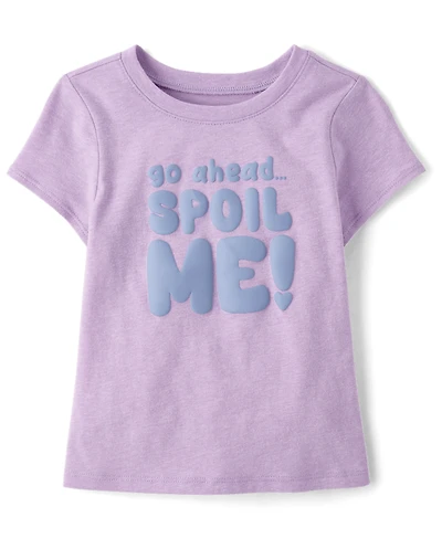 Baby And Toddler Girls Spoil Me Graphic Tee