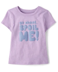 Baby And Toddler Girls Spoil Me Graphic Tee