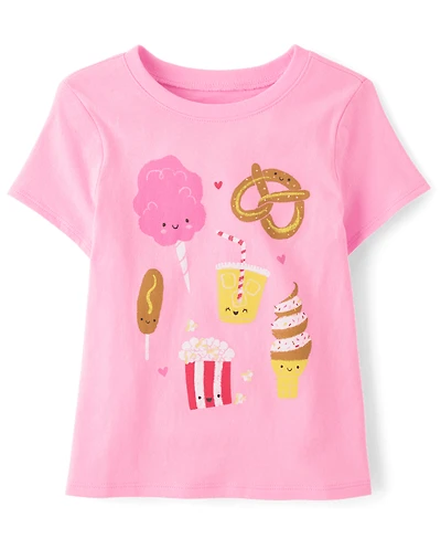 Baby And Toddler Girls Snacks Graphic Tee