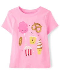 Baby And Toddler Girls Snacks Graphic Tee