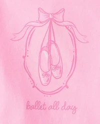 Baby And Toddler Girls Ballet All Day Graphic Tee