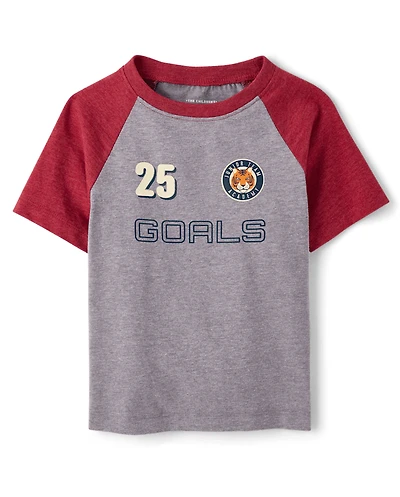 Baby And Toddler Boys Varsity Graphic Ringer Tee