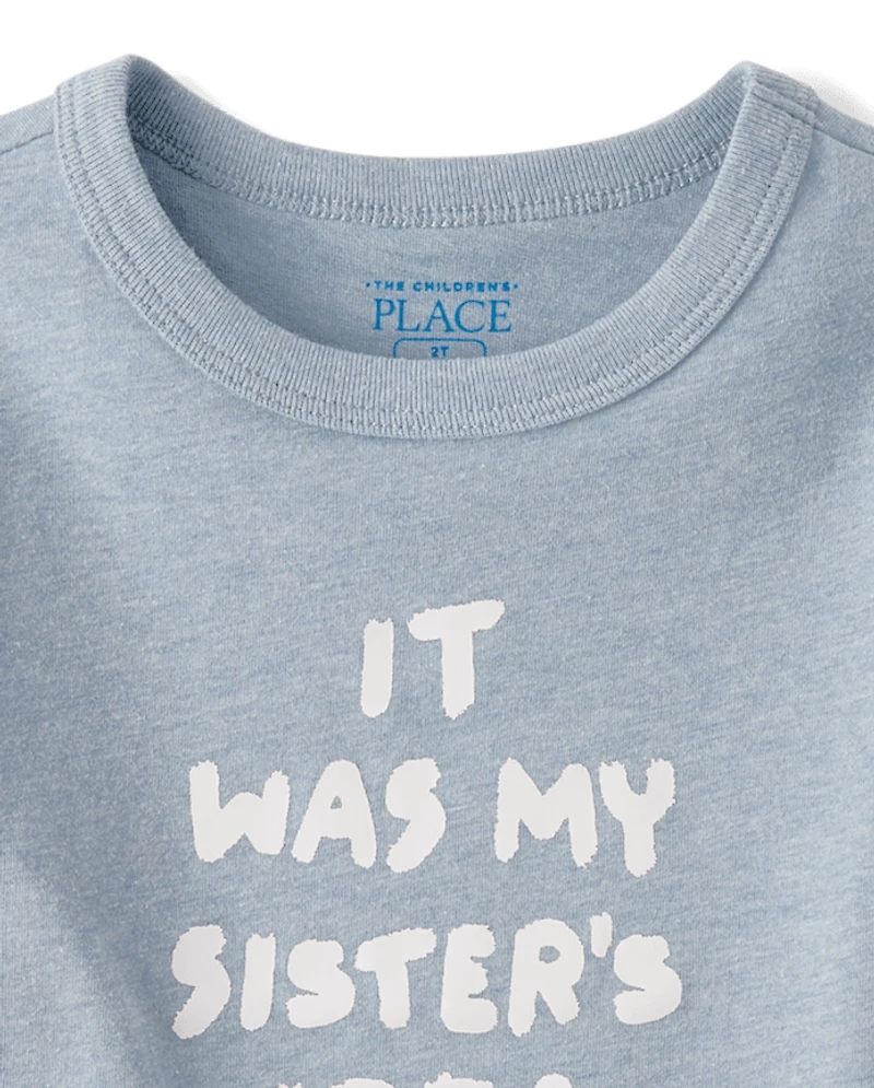 T-shirt graphique « Idée de petite sœur » pour bébé et enfant en bas âge