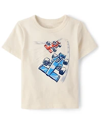 Baby And Toddler Boys Racecars Graphic Tee