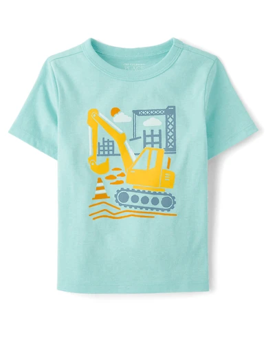 Baby And Toddler Boys Excavator Graphic Tee