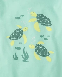 Baby And Toddler Boys Turtle Graphic Tee