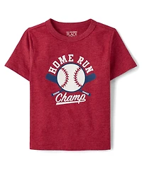 Baby And Toddler Boys Home Run Champ Graphic Tee