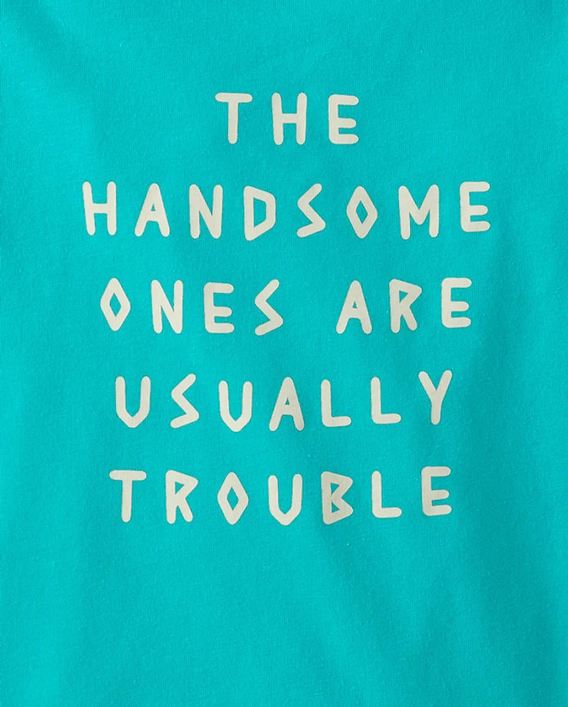 Baby And Toddler Boys Usually Trouble Graphic Tee