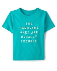 Baby And Toddler Boys Usually Trouble Graphic Tee