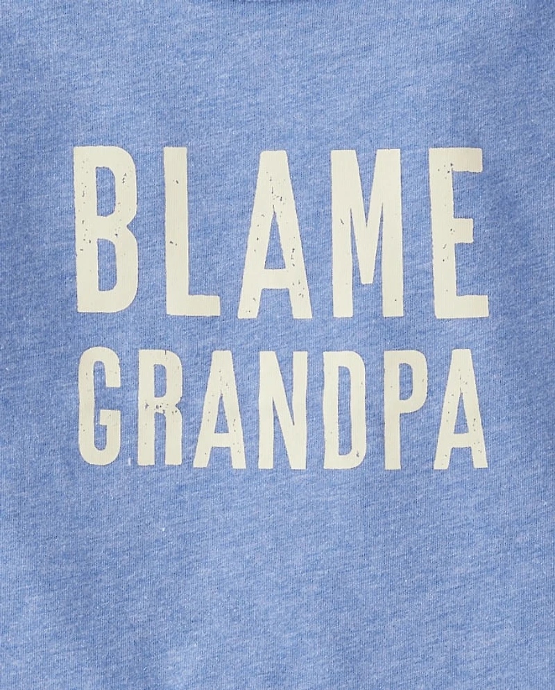 Baby And Toddler Boys Blame Grandpa Graphic Tee