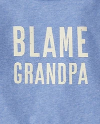 Baby And Toddler Boys Blame Grandpa Graphic Tee