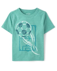 Baby And Toddler Boys Soccer Ball Graphic Tee