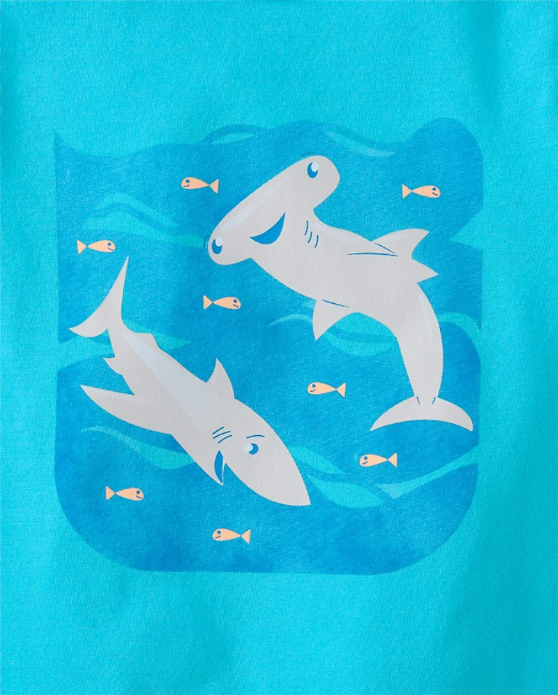 T-shirt graphique animaux marins pour bébés et petits garçons