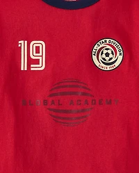 Boys Soccer Graphic Ringer Tee