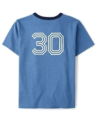 Boys Varsity Youth League Graphic Front And Back Ringer Tee