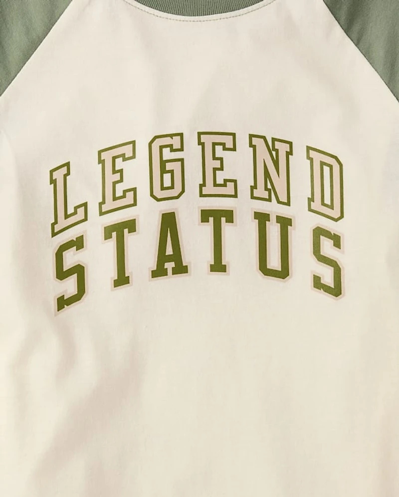 Boys Legend Status Graphic Raglan Tee