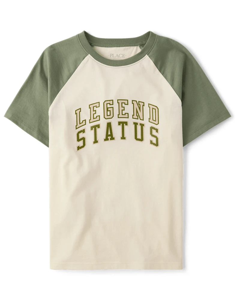 T-shirt raglan graphique Legend Status pour garçons