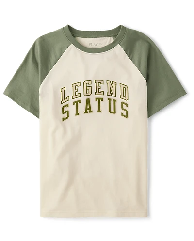 T-shirt raglan graphique Legend Status pour garçons