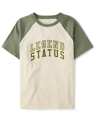 T-shirt raglan graphique Legend Status pour garçons