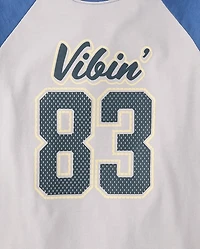 Boys Vibin' 83 Graphic Raglan Tee