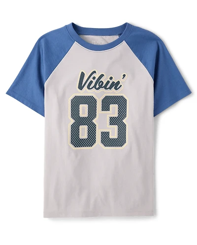 Boys Vibin' 83 Graphic Raglan Tee