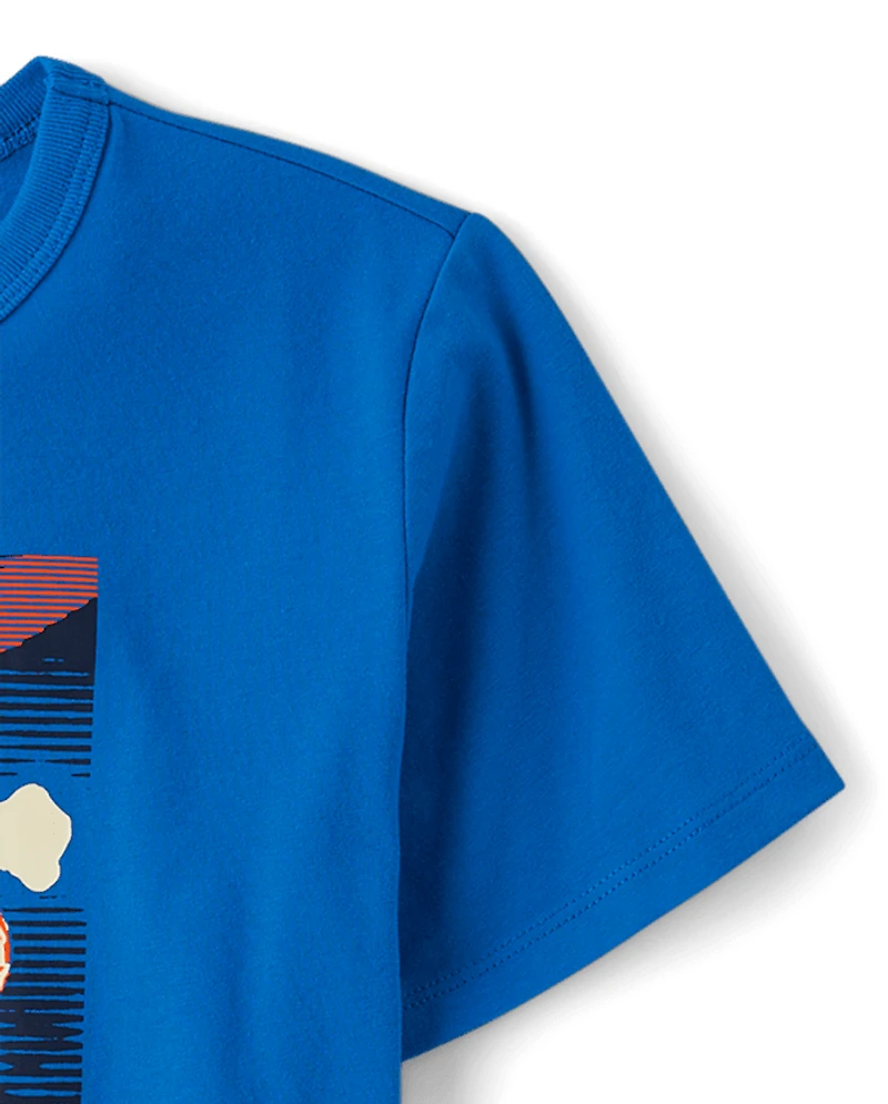 Boys Basketball Net Graphic Tee