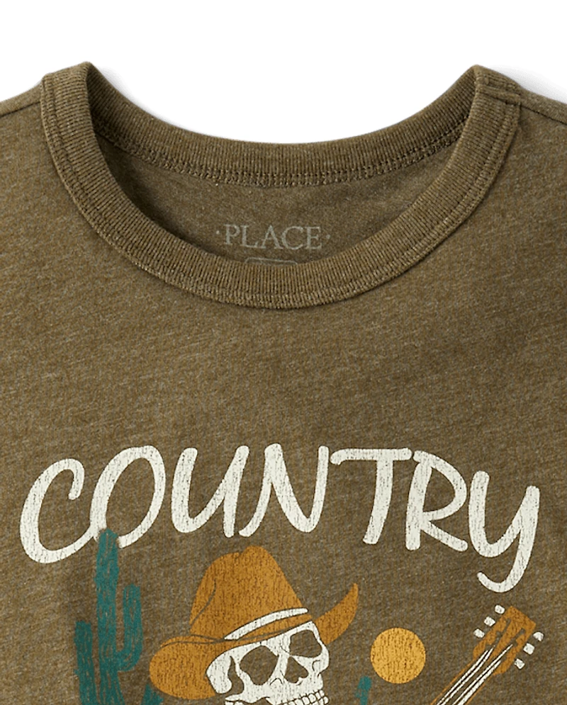 T-shirt graphique cowboy pour garçon