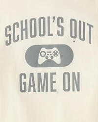 Boys School's Out Game On Graphic Tee