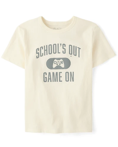 Boys School's Out Game On Graphic Tee