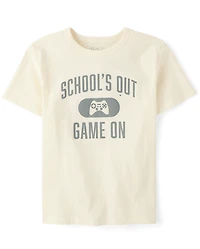 Boys School's Out Game On Graphic Tee