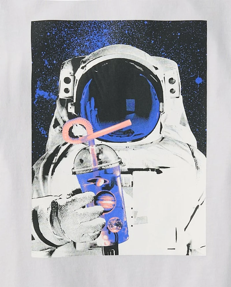 Boys Astronaut Drink Graphic Tee