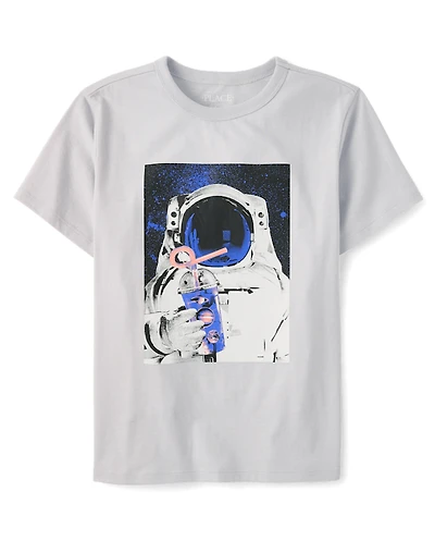 Boys Astronaut Drink Graphic Tee