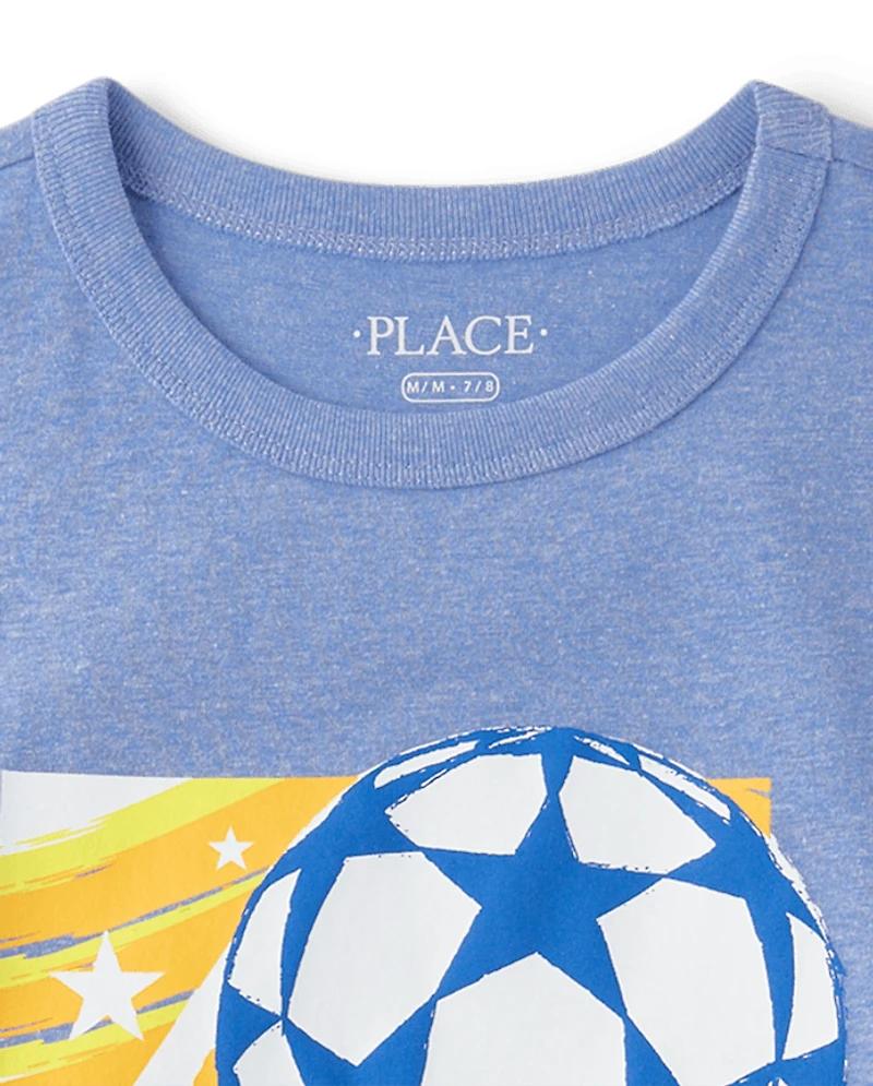 Boys Soccer Ball Graphic Tee