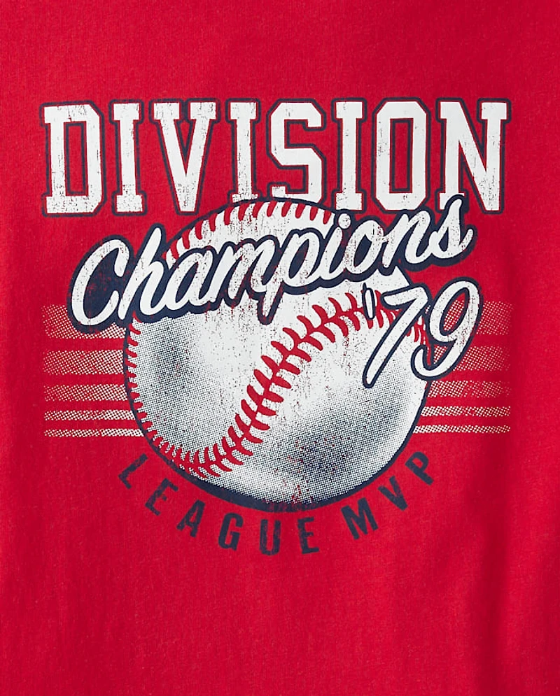 Boys Baseball Division Champions Graphic Tee