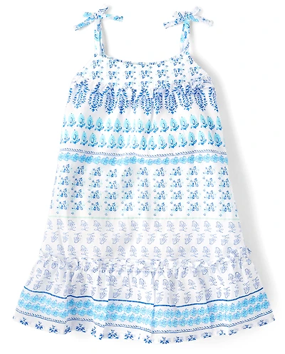 Baby And Toddler Girls Paisley Textured Shift Dress