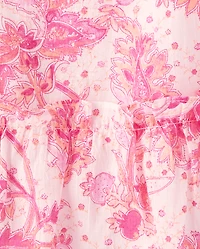 Baby And Toddler Girls Paisley Textured Shift Dress