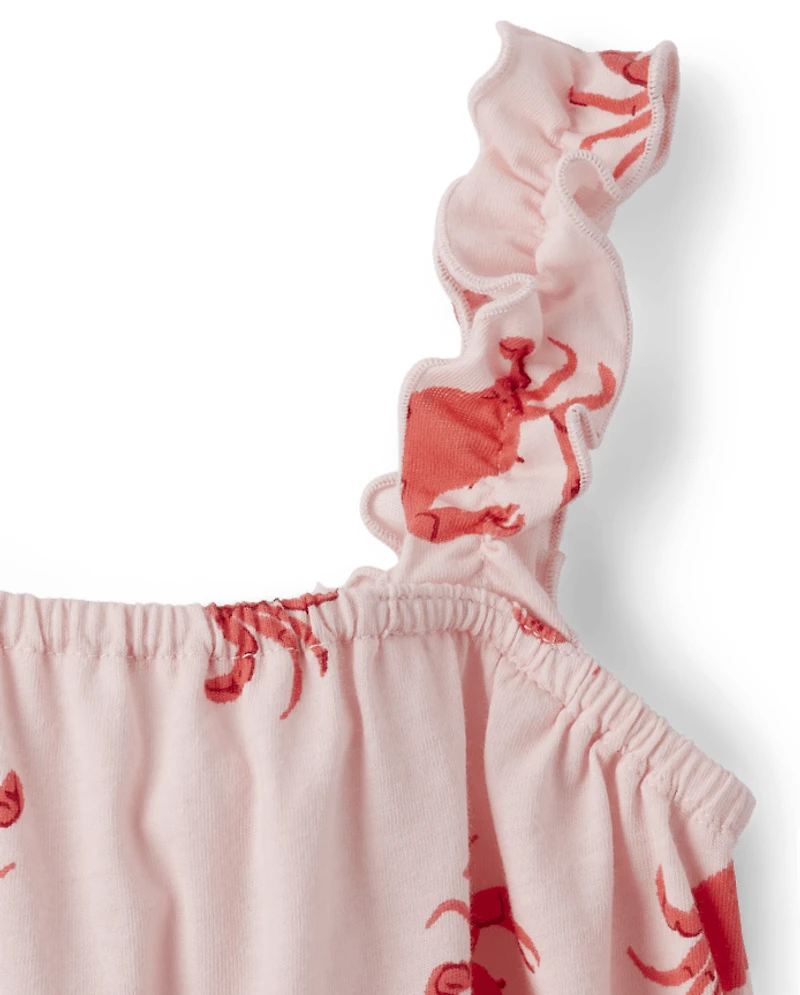 Baby And Toddler Girls Print Ruffle Dress
