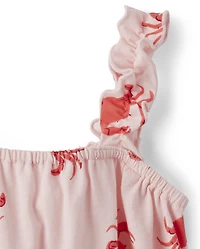 Baby And Toddler Girls Print Ruffle Dress