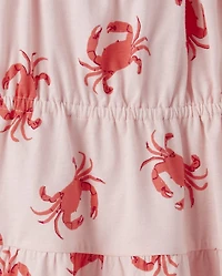 Baby And Toddler Girls Print Ruffle Dress