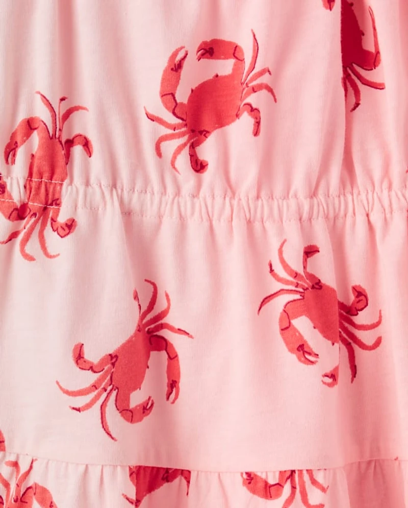 Baby And Toddler Girls Print Ruffle Dress