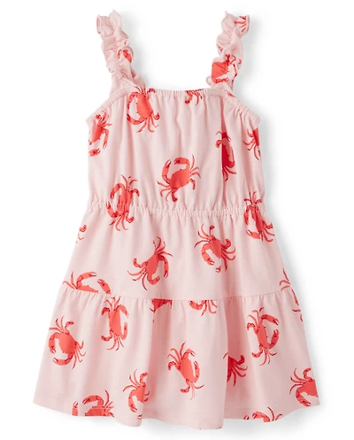 Baby And Toddler Girls Print Ruffle Dress