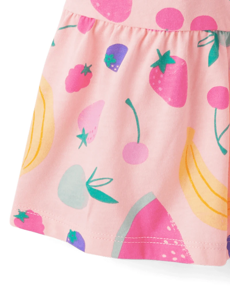 Baby And Toddler Girls Print Ruffle Dress
