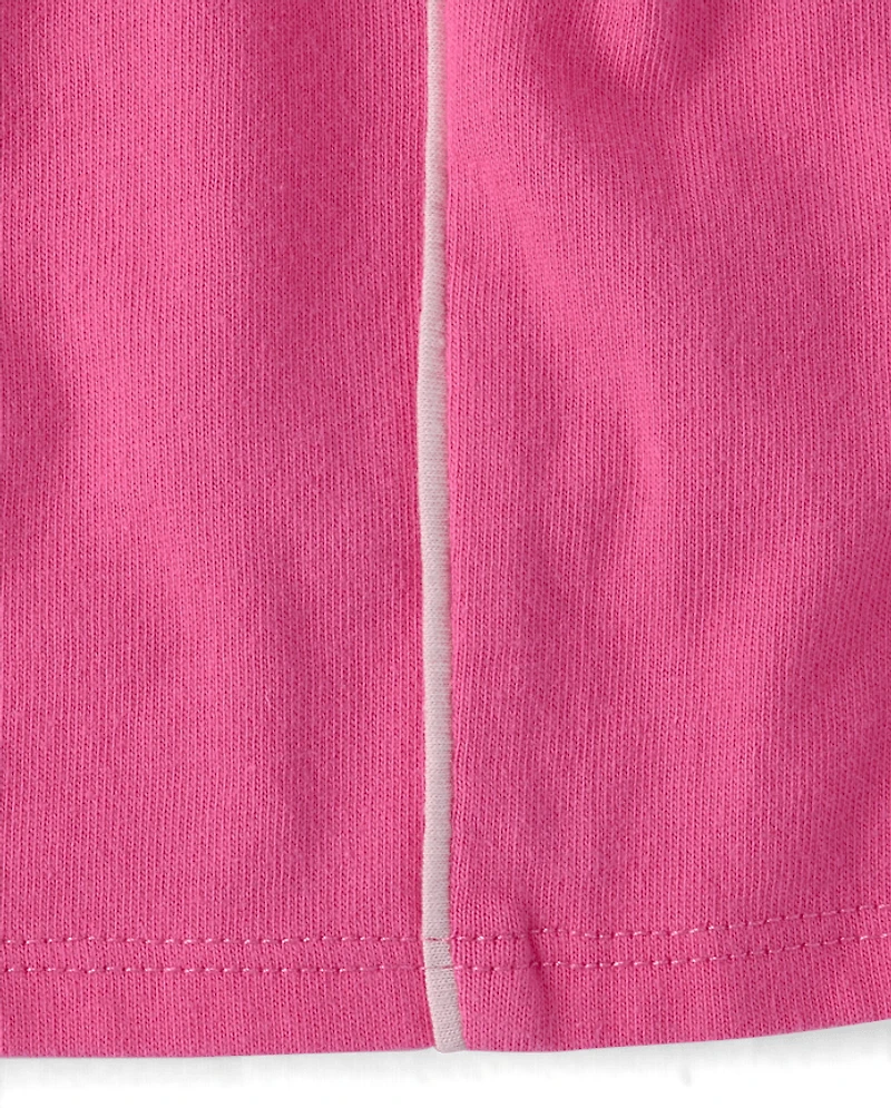 Baby And Toddler Girls Paperbag Waist Pull On Flowy Shorts