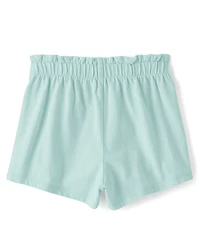 Baby And Toddler Girls Paperbag Waist Pull On Flowy Shorts