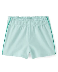 Baby And Toddler Girls Paperbag Waist Pull On Flowy Shorts