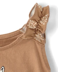 Toddler Girls Graphic Ruffle 2-Piece Outfit Set