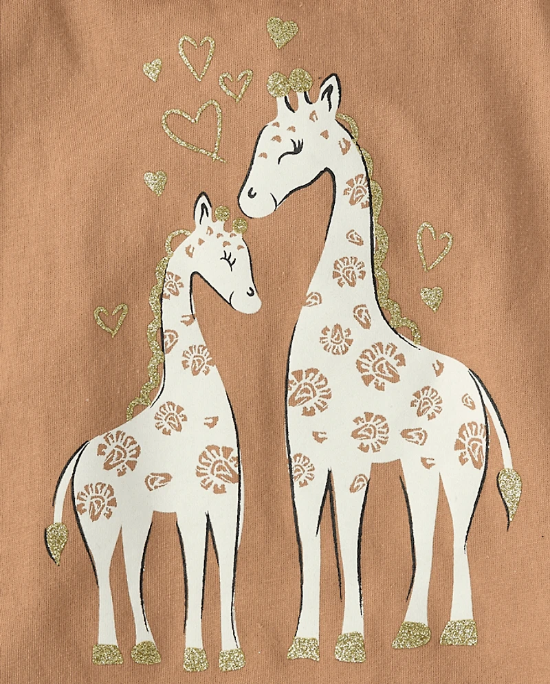 Toddler Girls Graphic Ruffle 2-Piece Outfit Set