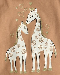 Toddler Girls Graphic Ruffle 2-Piece Outfit Set