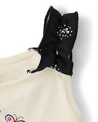 Toddler Girls Graphic Ruffle 2-Piece Outfit Set